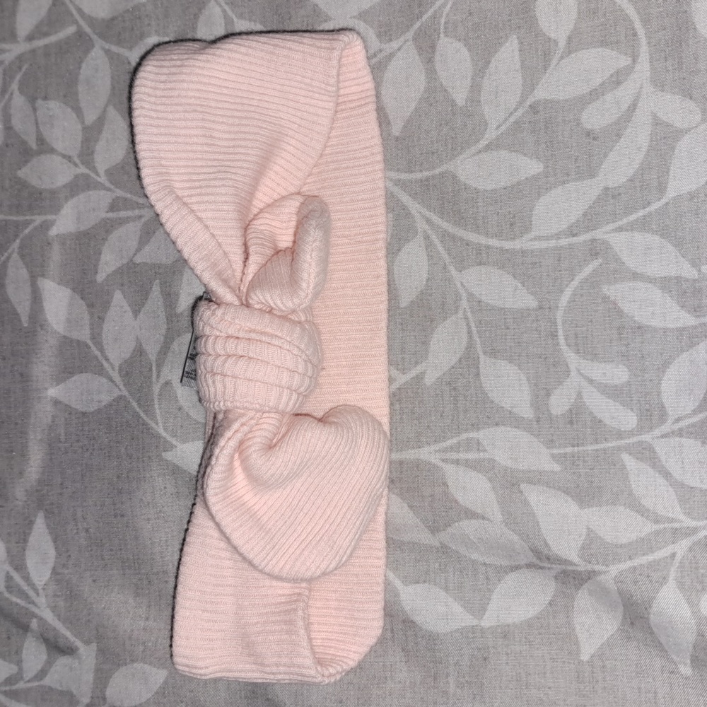 Pink Ribbed Knotted Headband
